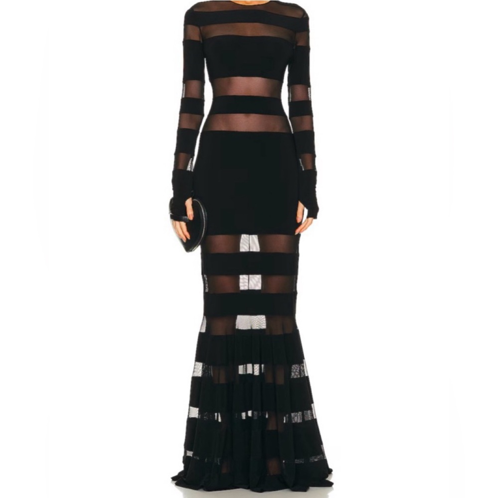 Norma Kamali Black Cut Out Bodycon Dress